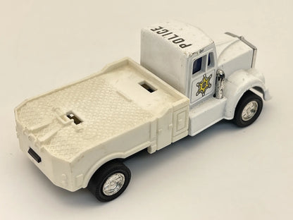Police tow truck, Szeryf, Resoraki, Die cast, Biała 1:64 – zdjęcie 2