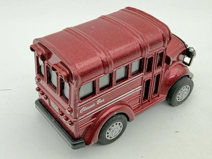 CLASSIC BUS, School Bus, Autobus, Vintage Die cast, Czerwony 1:43, Resoraki – zdjęcie 2