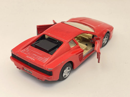 FERRARI 512TR, Shell, Maisto, Resoraki Vintage Model Die cast Czerwony 1:39 – zdjęcie 2