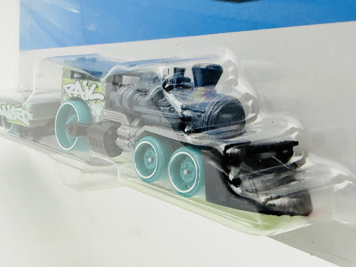 Nitro Rail Hot Wheels 1:64 Lokomotywa Blister Szary – zdjęcie 3