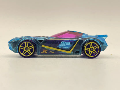 NERVE HAMMER, Hot Wheels 2005, Die cast DTY11, Niebieski Przeźroczysty 1:64 – zdjęcie 3