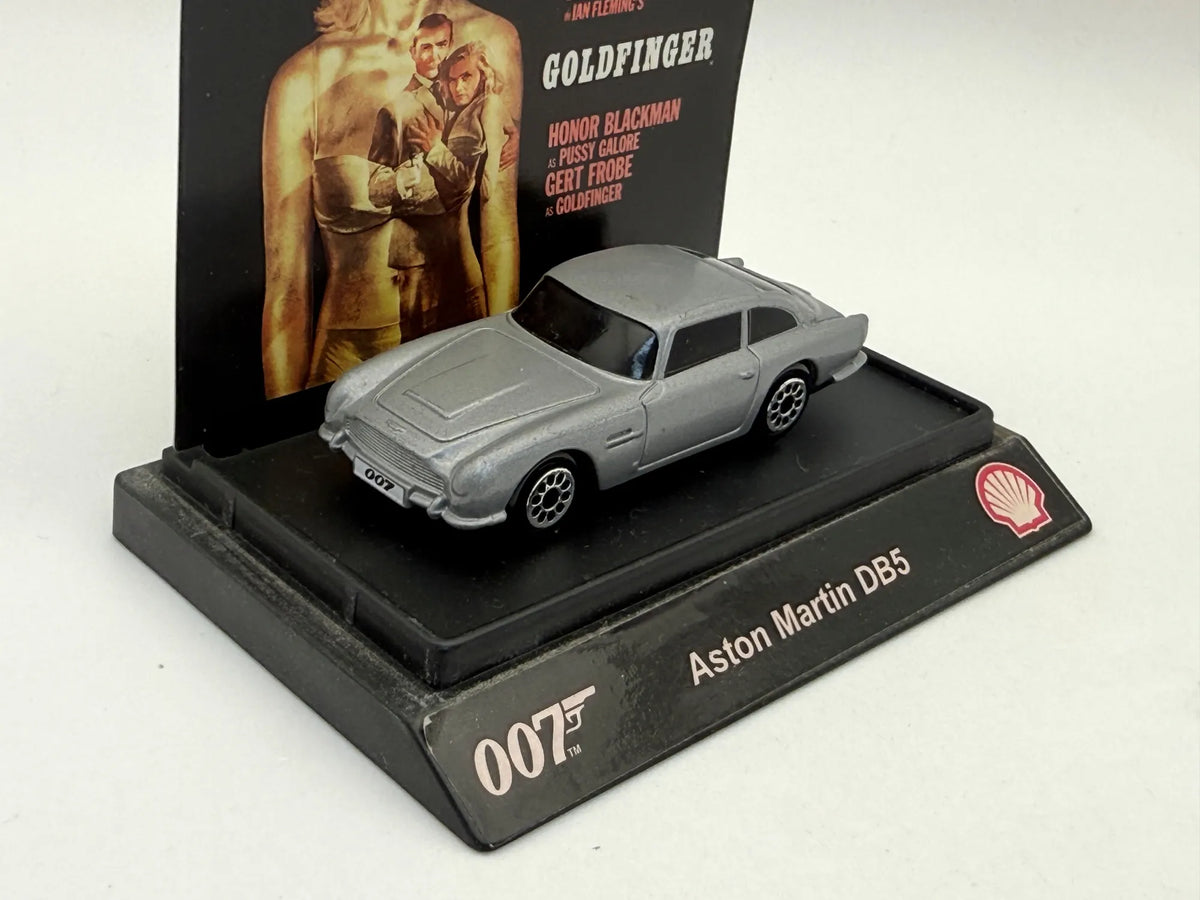 ASTON MARTIN DB5, JAMES BOND GOLDFINGER, Shell V-Power, Srebrny, 1:64 – zdjęcie 3
