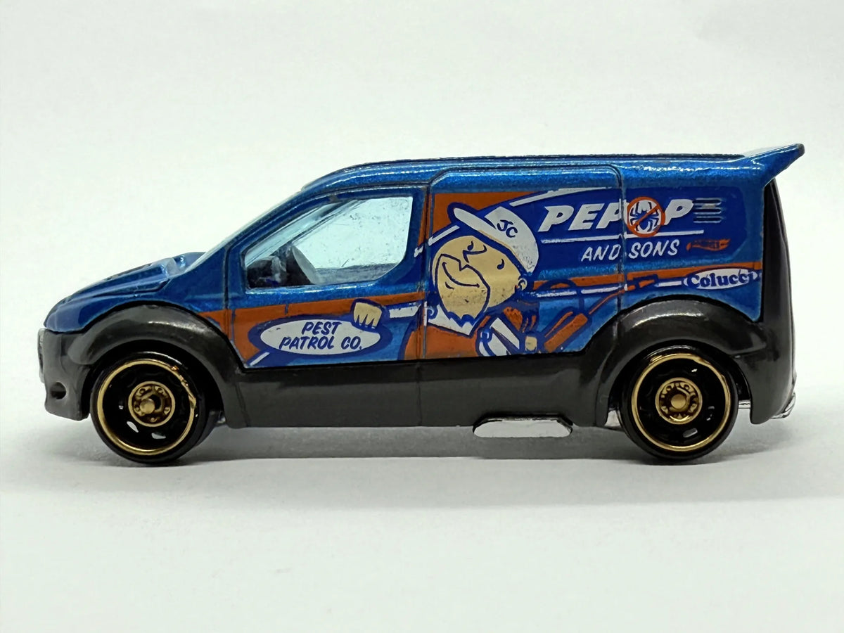 Ford Transit Connect Mainline Hot Wheels Niebieski 1:64 – zdjęcie 3