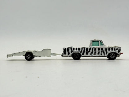 DODGE SAFARI PICK UP Z PRZYCZEPĄ Majorette Made in France Biały 1:64 – zdjęcie 3