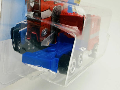Optimus Prime Hot Wheels HW Screen Time 1:64 Ciężarówka Blister Czerwony – zdjęcie 3