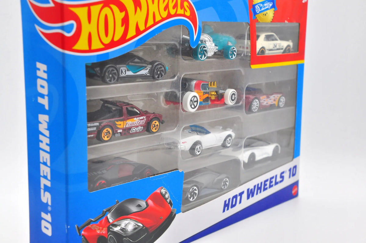 ZESTAW 10 SAMOCHODZIKÓW, Hot Wheels, Resoraki, Die cast 54886, Różnorodna – zdjęcie 3