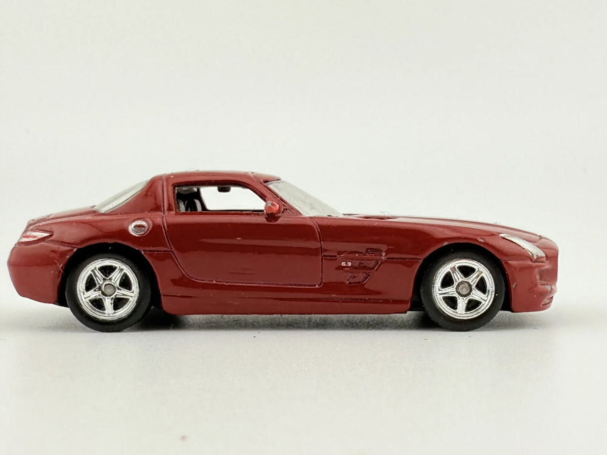 MERCEDES BENZ SLS AMG, Welly, Die cast No.52306, Bordowy, 1:64, Resoraki – zdjęcie 3