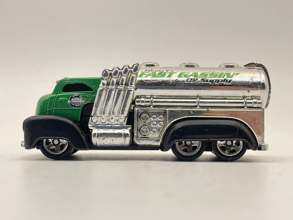 FAST GASSIN, Oil Supply, Hot Wheels, Resoraki, Die cast B21, Zielony, 1:64 – zdjęcie 3