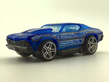 69 CHEVELLE, Hot Wheels, Resoraki, Die cast 1186 Mj., Niebieski, 1:64 – zdjęcie 3