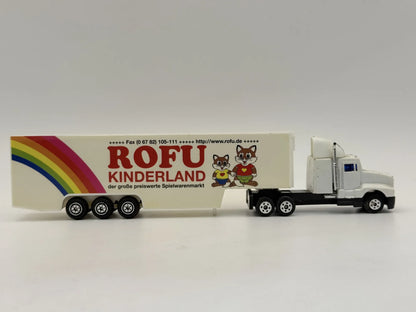Ciężarówka AMERICAN TRUCK Z NACZEPĄ PUDEŁOWĄ 1995 1:100 Rofu Kinderland – zdjęcie 3