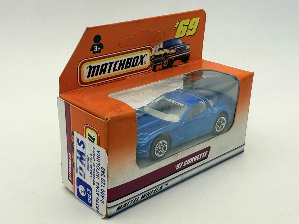 '97 CORVETTE Mattel Wheels Matchbox 1997 Niebieski 1:64 – zdjęcie 3