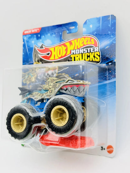 Great Bite Monster Trucks Hot Wheels 2026 1:64 Monster Truck Blister Beżowy – zdjęcie 3