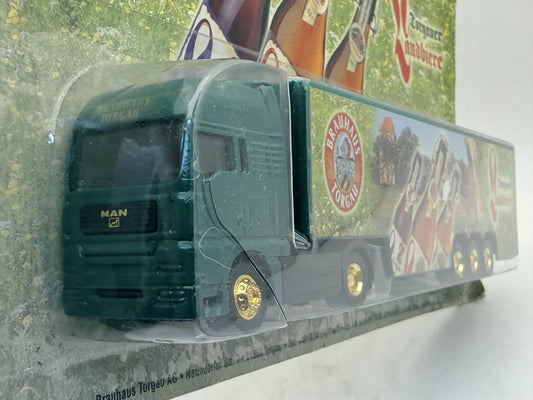 MAN TRUCK Hümmer 1:87 Zielony Reklama Brauhaus Torgau Torgauer Landbiere – zdjęcie 2