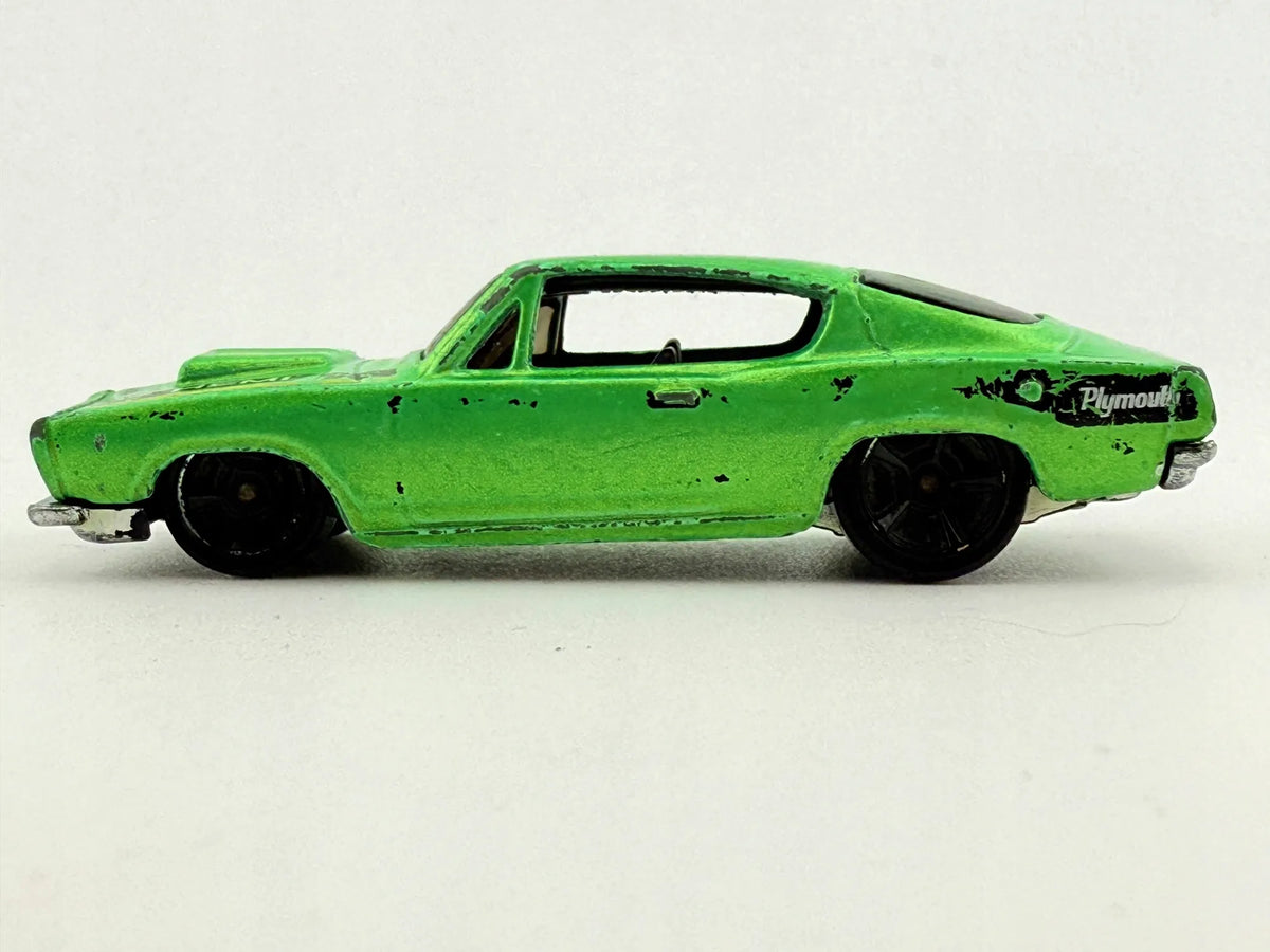 PLYMOUTH HEMI CUDA, Hot Wheels, Resoraki, Die cast E03, Zielony, 1:64 – zdjęcie 3