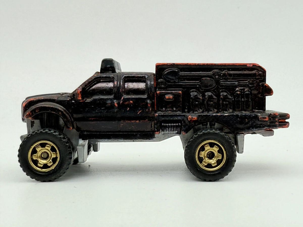 FORD F-350 SUPER DUTY SUPERLIFT, Matchbox 2011, Die cast MB837, Czarny 1:78 – zdjęcie 3