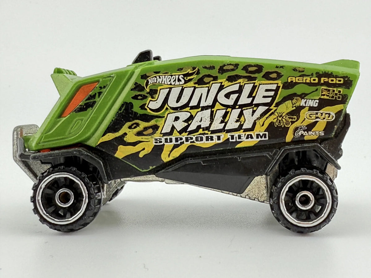 AERO POD, Jungle Rally, Hot Wheels 2014, Die cast LCB00060, Zielony, 1:64 – zdjęcie 3