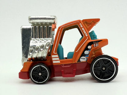 TEE'D OFF 2, Hot Wheels 2018, Die cast FJY29, Resoraki, Pomarańczowy, 1:64 – zdjęcie 3