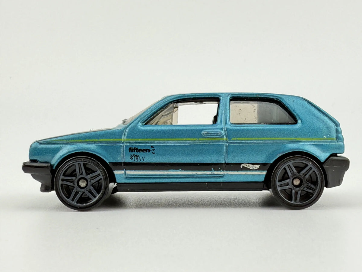 VOLKSWAGEN GOLF MK2 1989, Hot Wheels '18, Die cast FYD60, Niebieski, 1:64 – zdjęcie 3