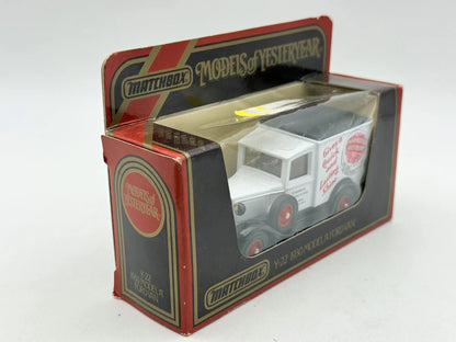 Y-22 1930 MODEL A FORD VAN Matchbox 1986 Biały 1:40 Made in Macau – zdjęcie 3