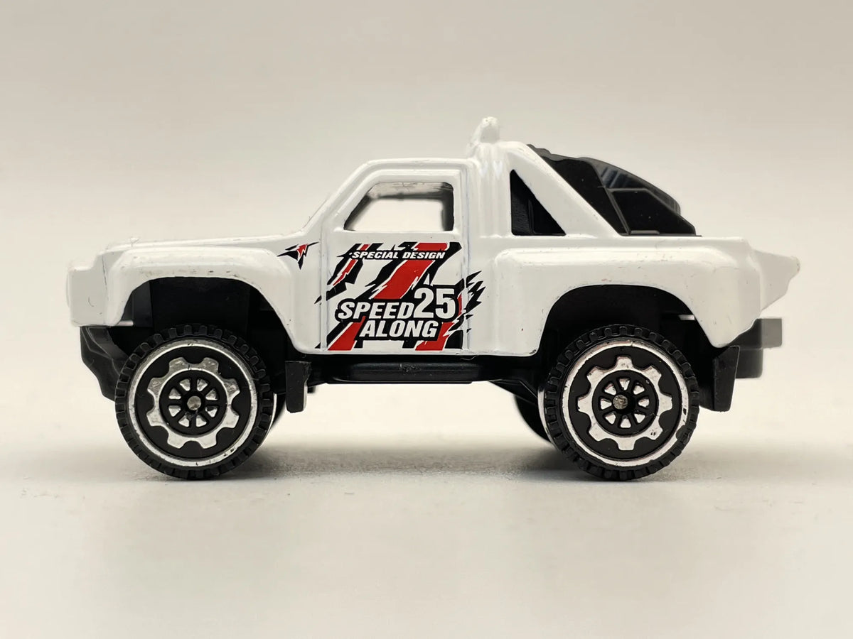 PICKUP TRUCK, Speed Along, Resoraki, Die cast, Biały, 1:64 – zdjęcie 3