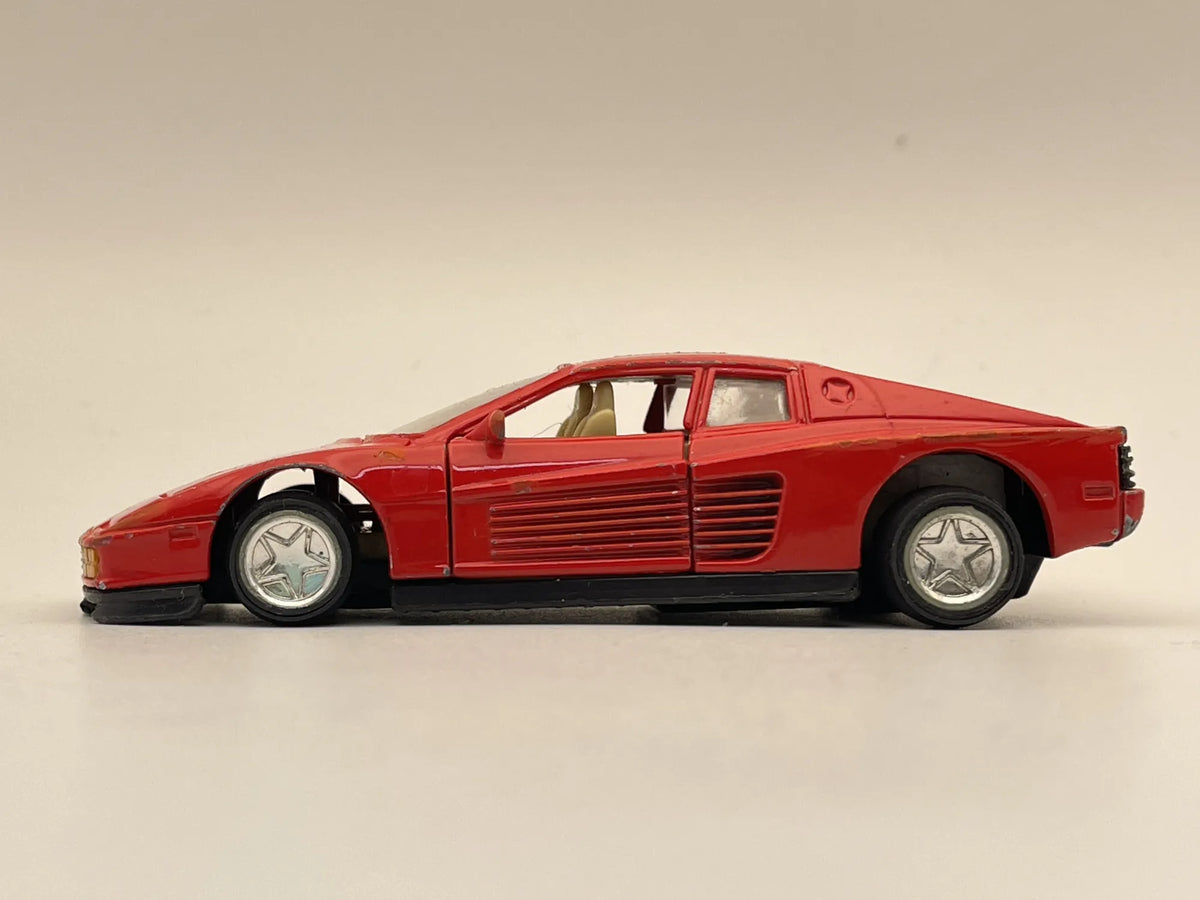 Ferrari Testarossa, Resoraki, Die cast 1:43, czerwony – zdjęcie 3