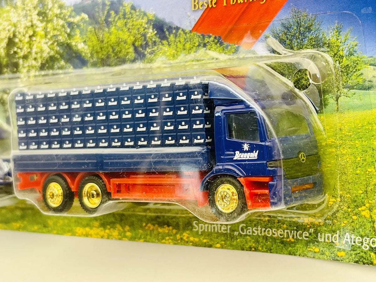 Mercedes Sprinter / Atego Grell 1:87 Ciężarówka Promocyjna Braugold Blister – zdjęcie 3