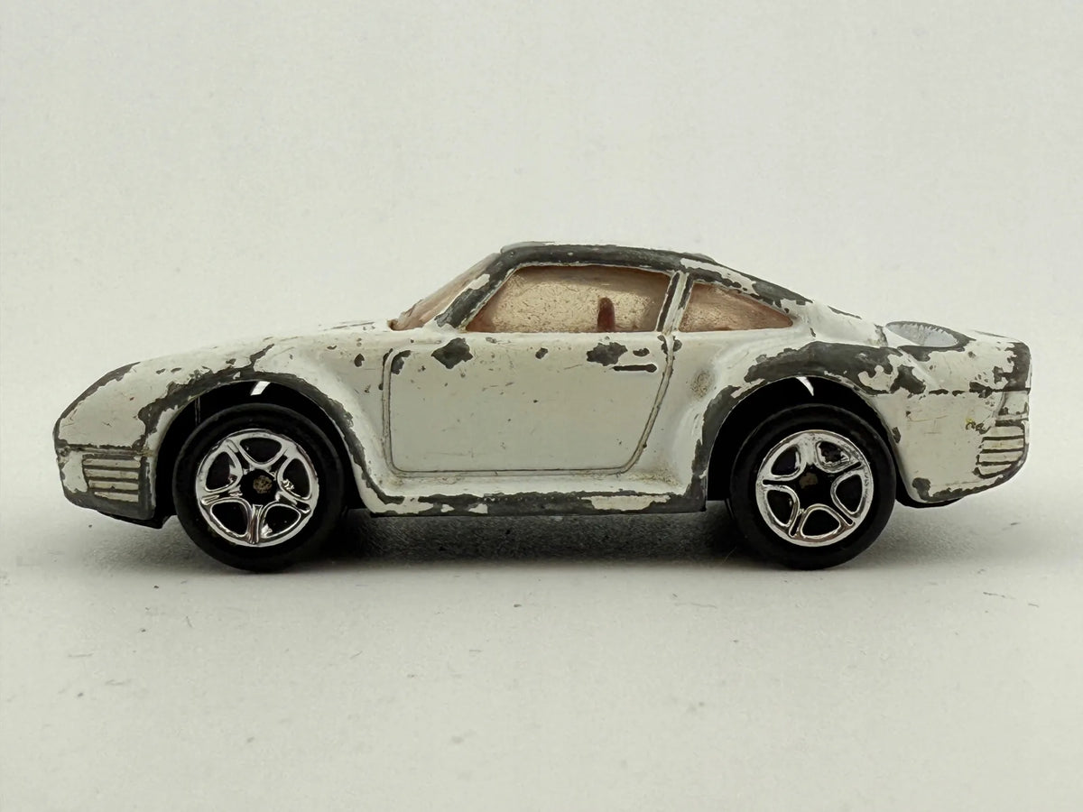 PORSCHE 959, Matchbox, Resoraki, Die cast 19, Biały, 1:64 – zdjęcie 3