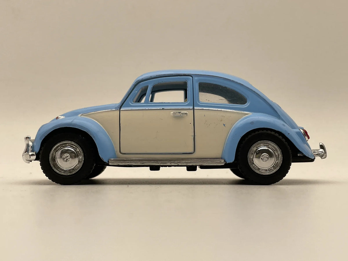 VOLKSWAGEN CLASSICAL BEETLE 1967, Kinsmart, Vintage Die cast Niebieski 1:32 – zdjęcie 3