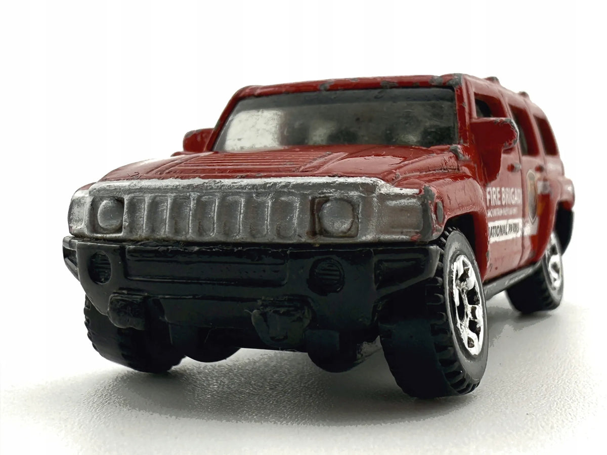 Hummer H3 Straż pożarna Matchbox 2004 Czerwony 1:64 – zdjęcie 3