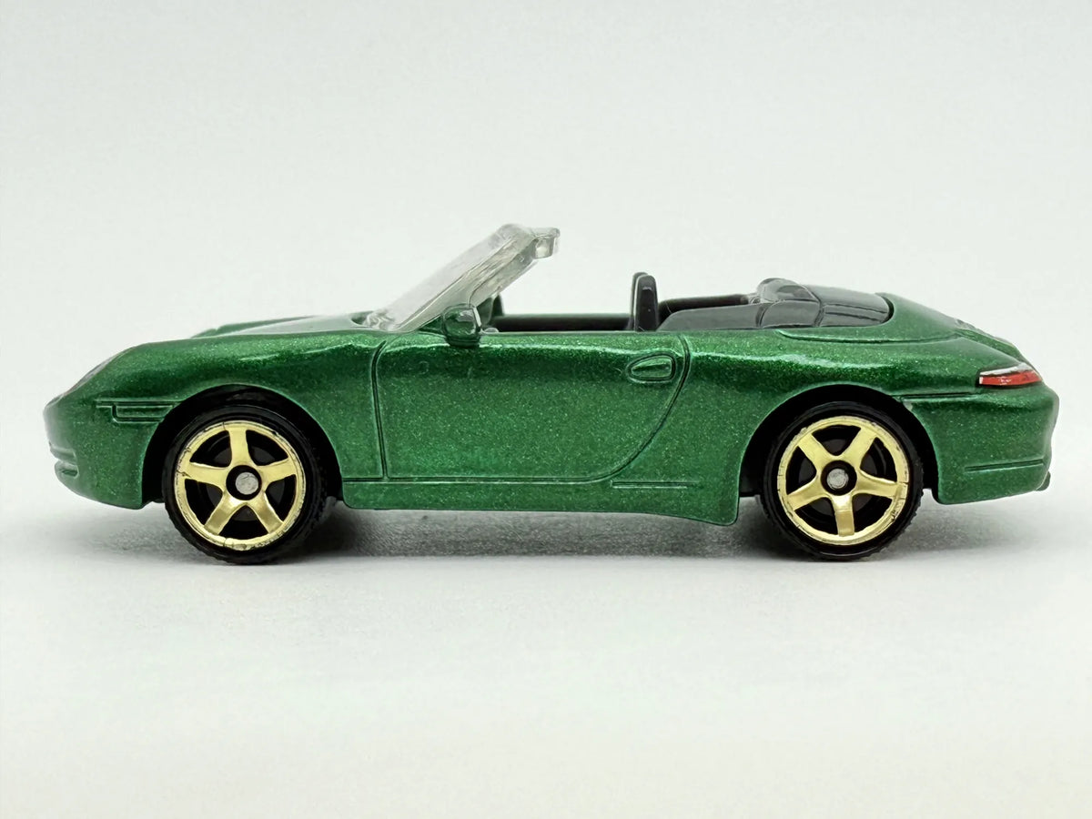Porsche 911 Carrera Cabrio, Matchbox 1998-'19, Die cast MB423, Zielony 1:64 – zdjęcie 3