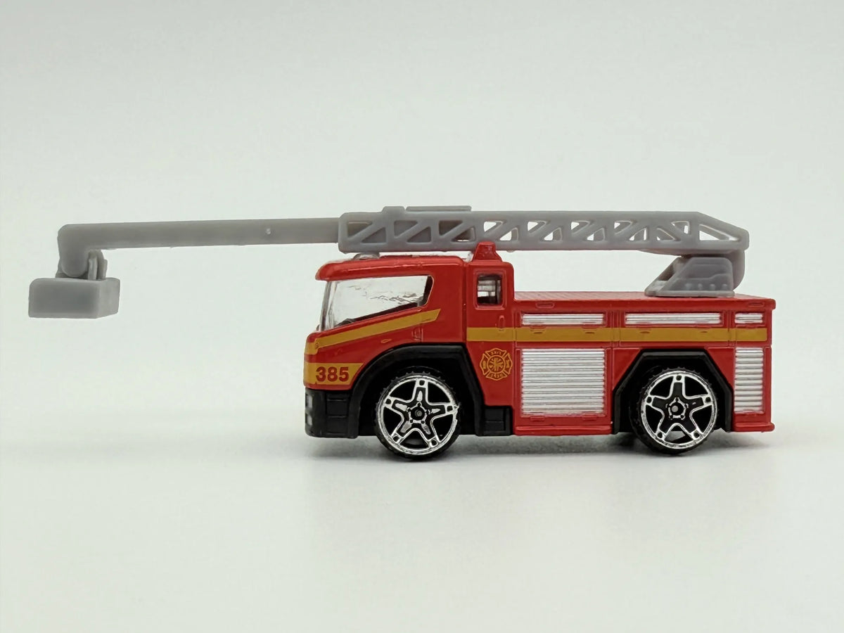 Wóz Strażacki, Ciężarówka 385, Teamsterz, Resoraki, Die cast 1:64, Czerwony – zdjęcie 3