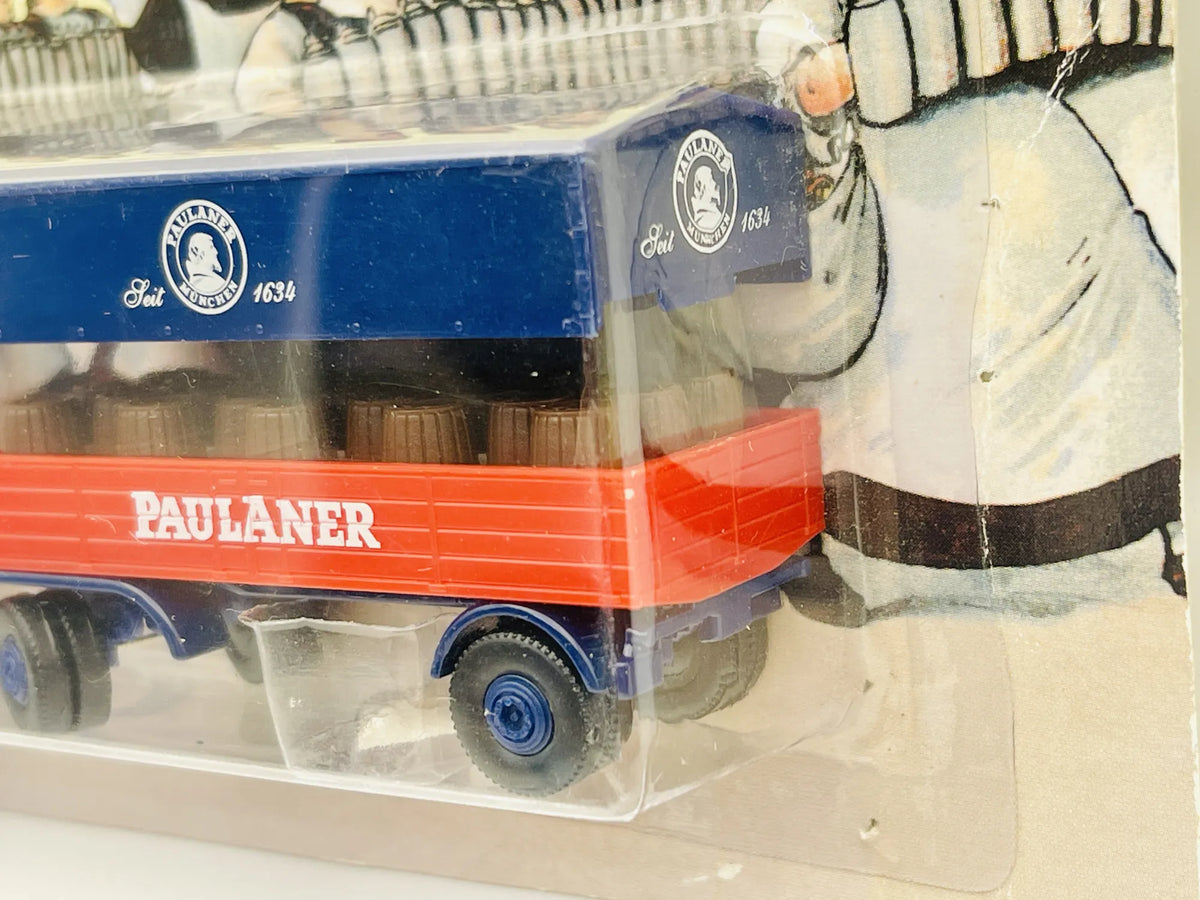Man Oldtimer Z Przyczepą Plandekową Hümmer 1:87 Paulaner OktoberFest Bier – zdjęcie 3
