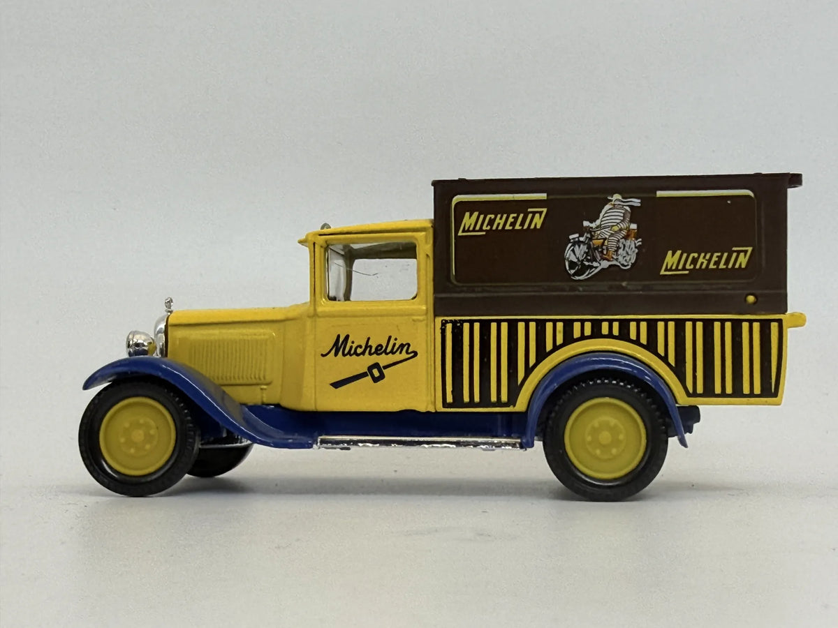 CITROEN C4F 1930, MICHELIN, Solido, Made in France, Die cast, Żółty, 1:43 – zdjęcie 3