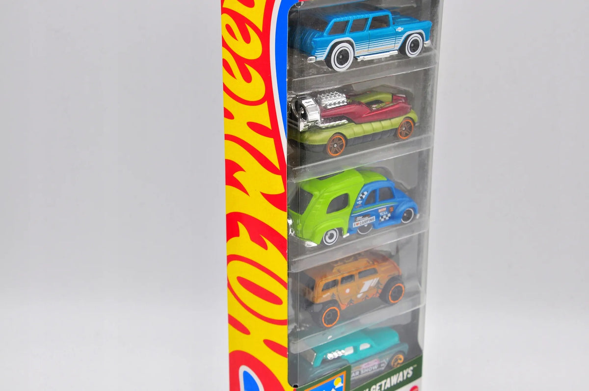 HW GETAWAYS Hot Wheels 2024 Wielokolorowy 1:64 5 pack HW 5 Pak – zdjęcie 3