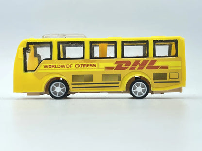 AUTOBUS MIEJSKI MIDIBUS, WORLDWIFT EXPRESS DHL 399 Toys Żółty 1:64 Resoraki – zdjęcie 3