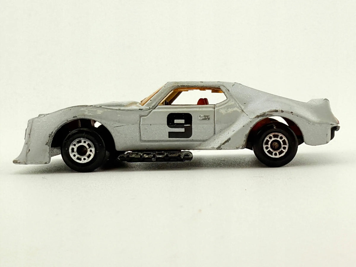 AMX PRO-STOCKER Matchbox '70 Srebrny 1:64 Made in Macau – zdjęcie 3