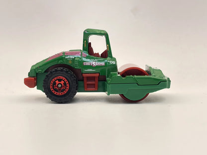 ROAD ROLLER, Matchbox 2021, Resoraki, Die cast, Zielony 1:64 – zdjęcie 3