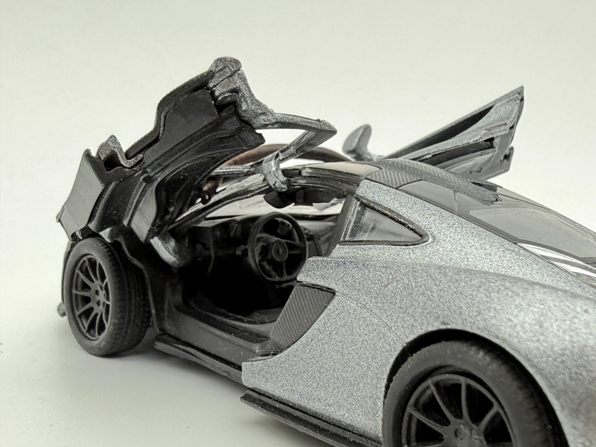MCLAREN P1, Kinsmart, Die cast No.KT5393, Srebrny, 1:36, Resoraki – zdjęcie 3