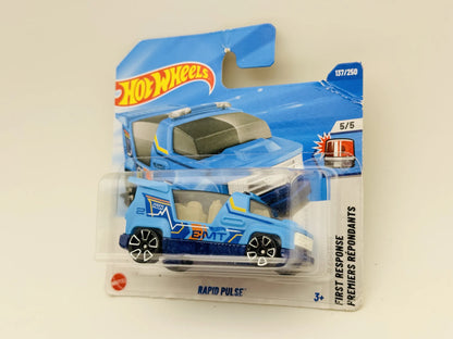 Rapid Pulse Hot Wheels 2025 HW FIRST RESPONSE 1:64 EMT Blister Niebieski – zdjęcie 3