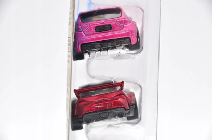 Subaru Wrx Sti & Toyota Supra Hot Wheels 2024 Różowy i Bordowy 1:64 2 Pack – zdjęcie 3