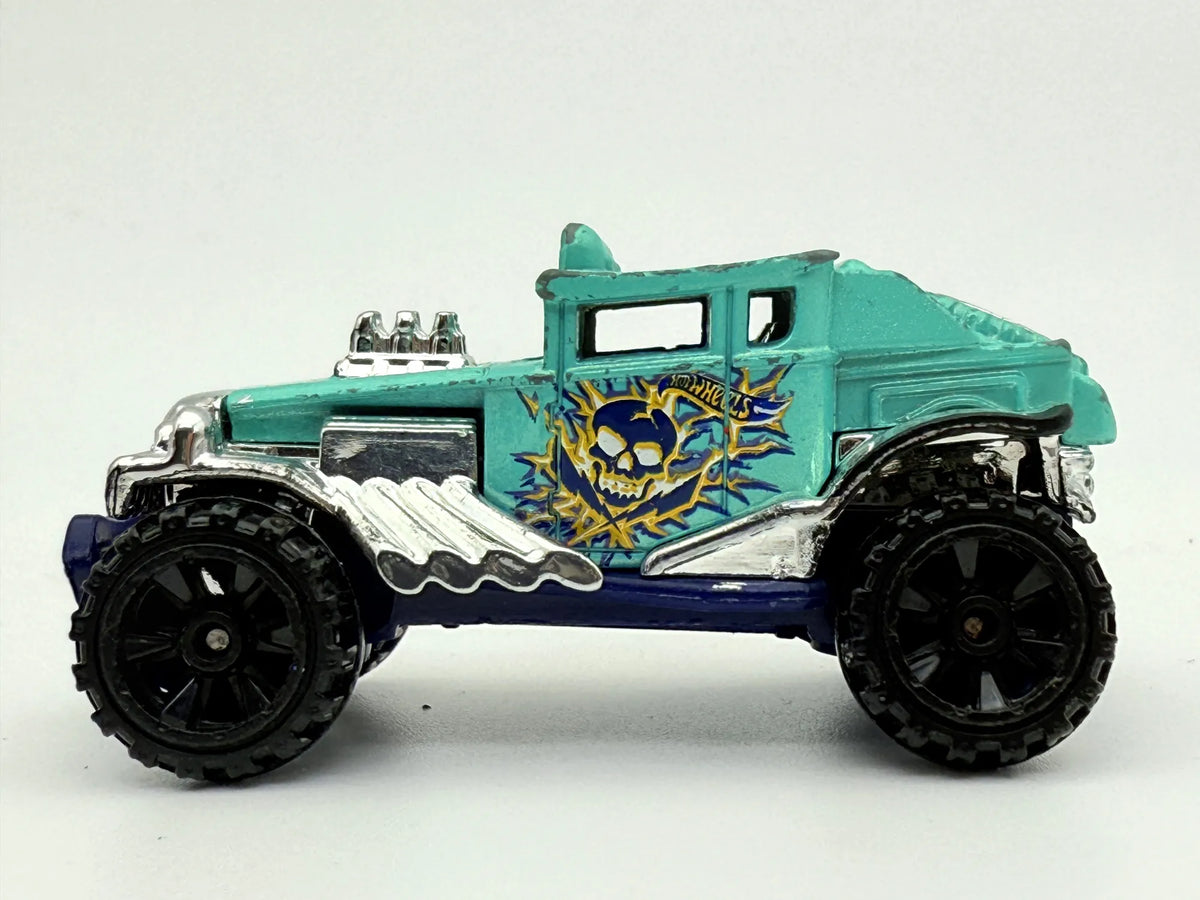 Baja Bone Shaker, Hot Wheels 2015, Die cast, Turkusowy, 1:64, Resoraki – zdjęcie 3
