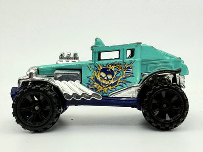 Baja Bone Shaker, Hot Wheels 2015, Die cast, Turkusowy, 1:64, Resoraki – zdjęcie 3