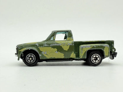 Chevy Stepside PICKUP WOJSKOWY, Yatming, Vintage Die cast 1700 Zielony 1:64 – zdjęcie 3