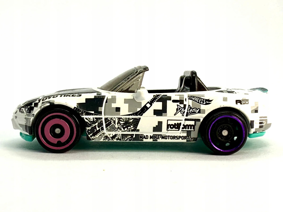 '91 MAZDA MX-5 MIATA, Hot Wheels, Resoraki, Die cast Fyb66, Biała, 1:64 – zdjęcie 3