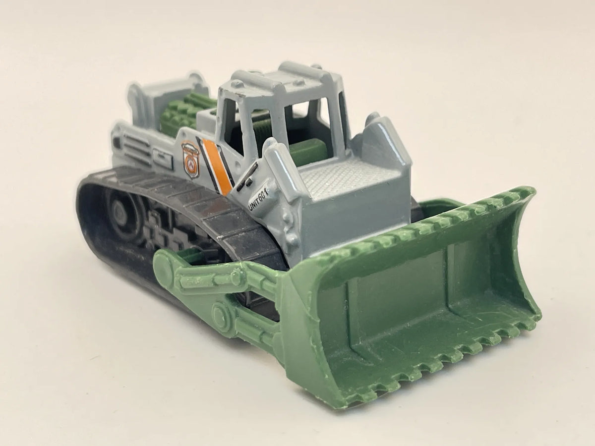 Bulldozer, Matchbox 2000, Resoraki, Die cast, Szary, 1:64 – zdjęcie 3