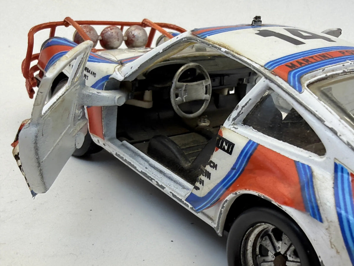 Porsche Carrera RS Safari Martini Racing Polistil 1976 1:27 Made in Italy – zdjęcie 3