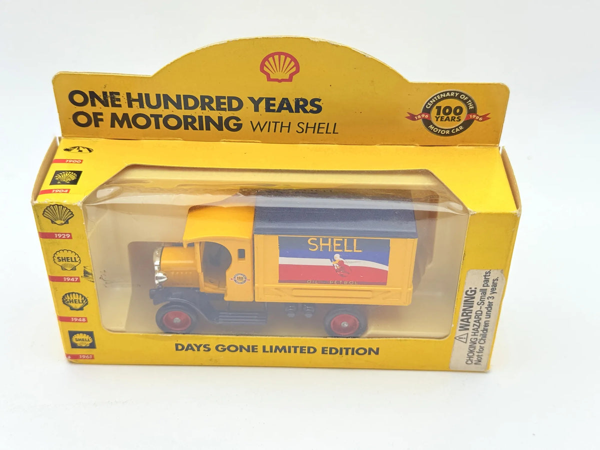 Furgon Shell Days Gone Shell V-Power 1996 Żółty 1:43 Made in England – zdjęcie 3
