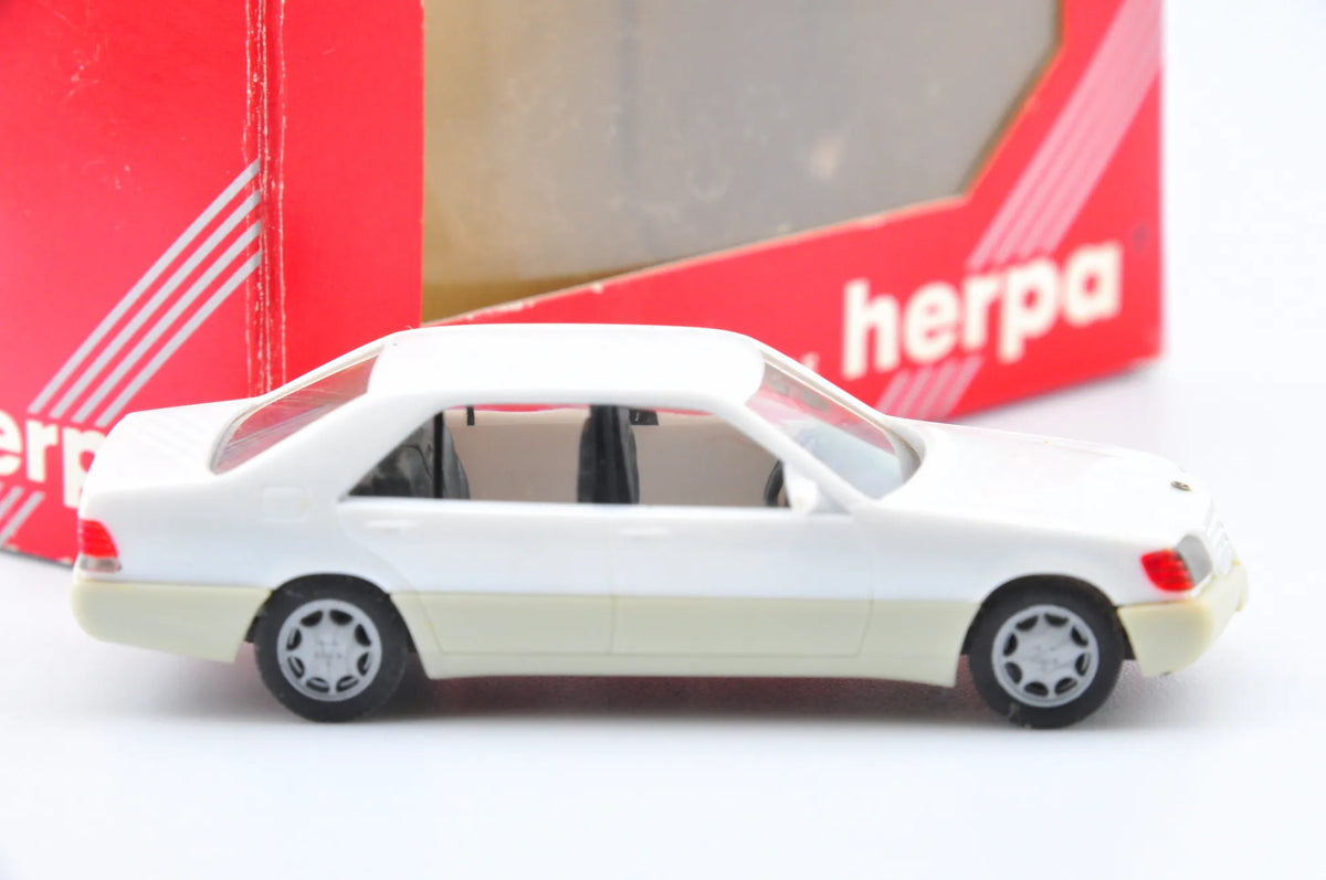 Mercedes-Benz 600 Sel, Herpa, Made in Germany, Die cast Resoraki Biały 1:87 – zdjęcie 3