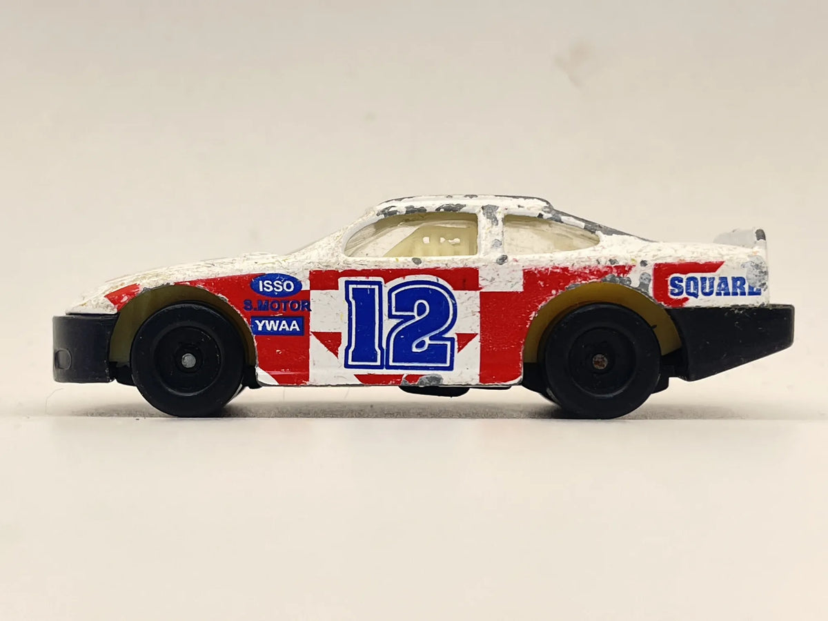 #12 Square Nascar Stock Car Rar, Vintage Unbranded Die cast 8106 Biały 1:64 – zdjęcie 3