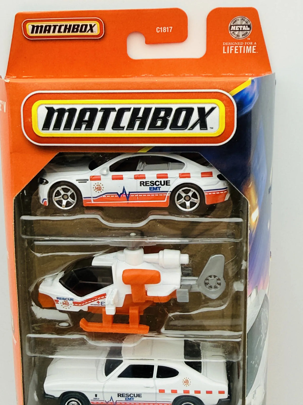 Rescue Squad Matchbox 1:64 Blister Biały – zdjęcie 3